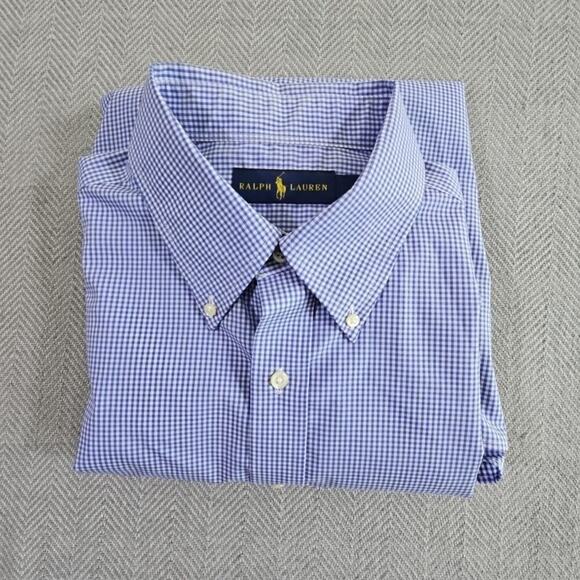 Ralph Lauren Button Down Shirt Men's 16 1/2 34/35 Classic Fit Quiet Luxury Blue - Picture 16 of 16